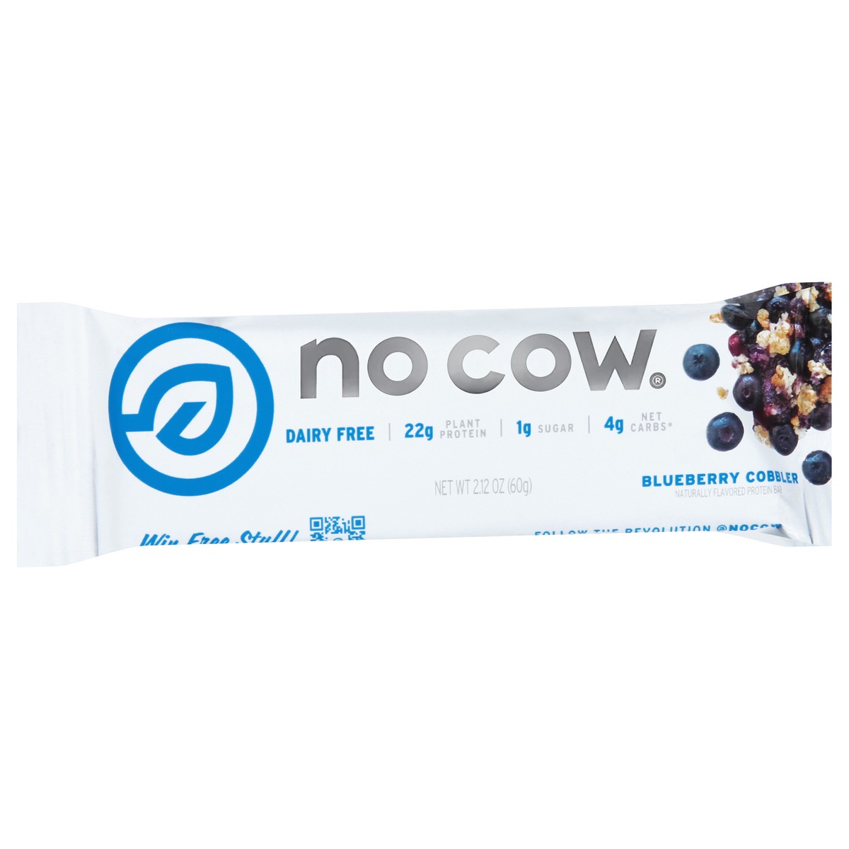 slide 11 of 11, No Cow Blueberry Cobbler Protein Bar 2.12 oz, 2.14 oz
