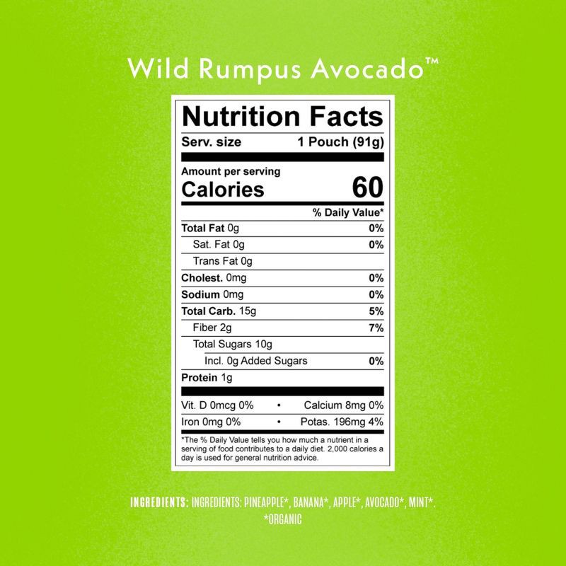 slide 2 of 6, Once Upon a Farm Wild Rumpus Avocado, Pineapple Banana Organic Kids' Snack - 3.2oz Pouch, 3.2 oz