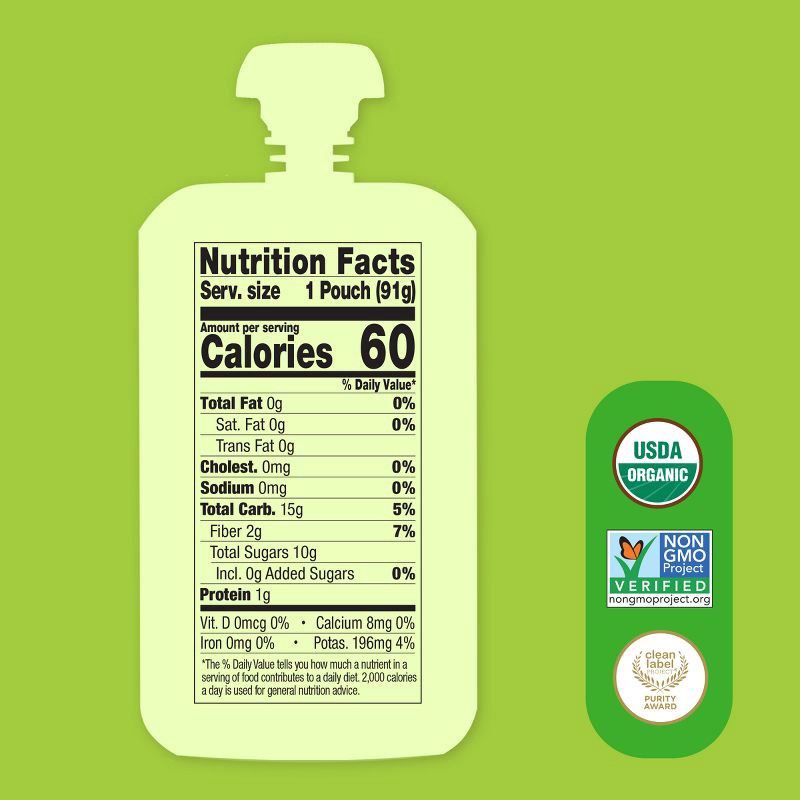 slide 3 of 11, Once Upon a Farm Wild Rumpus Avocado, Pineapple Banana Organic Kids' Snack - 3.2oz Pouch, 3.2 oz