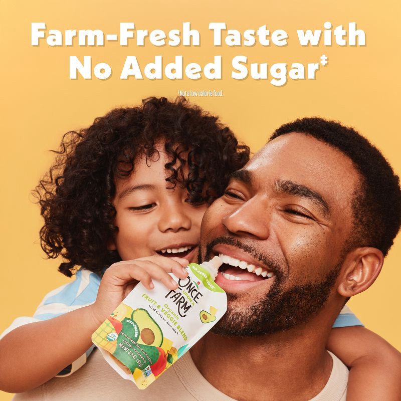 slide 6 of 11, Once Upon a Farm Wild Rumpus Avocado, Pineapple Banana Organic Kids' Snack - 3.2oz Pouch, 3.2 oz