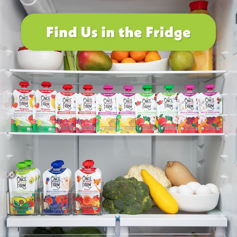 slide 11 of 11, Once Upon a Farm Wild Rumpus Avocado, Pineapple Banana Organic Kids' Snack - 3.2oz Pouch, 3.2 oz