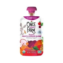 Once Upon a Farm OhMyMegaVeggie Apple, Carrot, Beet Organic Kids' Snack - 3.2oz Pouch