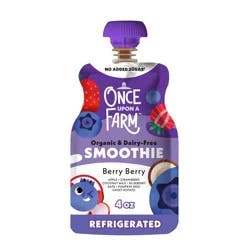 Once Upon a Farm Berry Berry Organic Dairy-Free Kids' Smoothie - 4oz Pouch