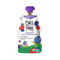 Once Upon a Farm Berry Berry Organic Dairy-Free Kids&#x27; Smoothie - 4oz Pouch
