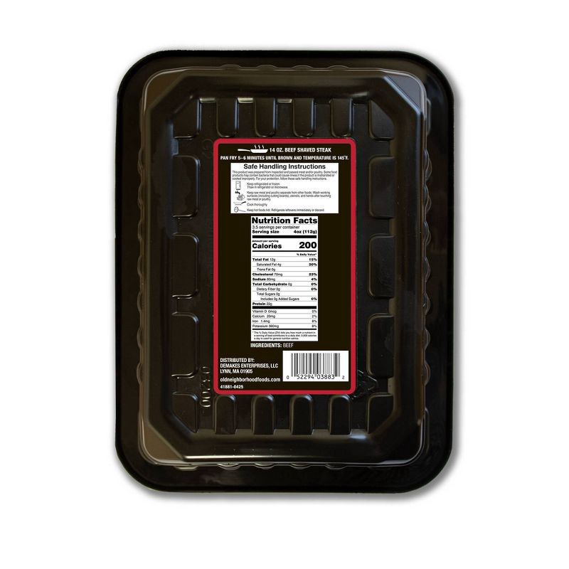 slide 2 of 5, Demakes Bros. Shaved Beef Steak - 14oz, 14 oz