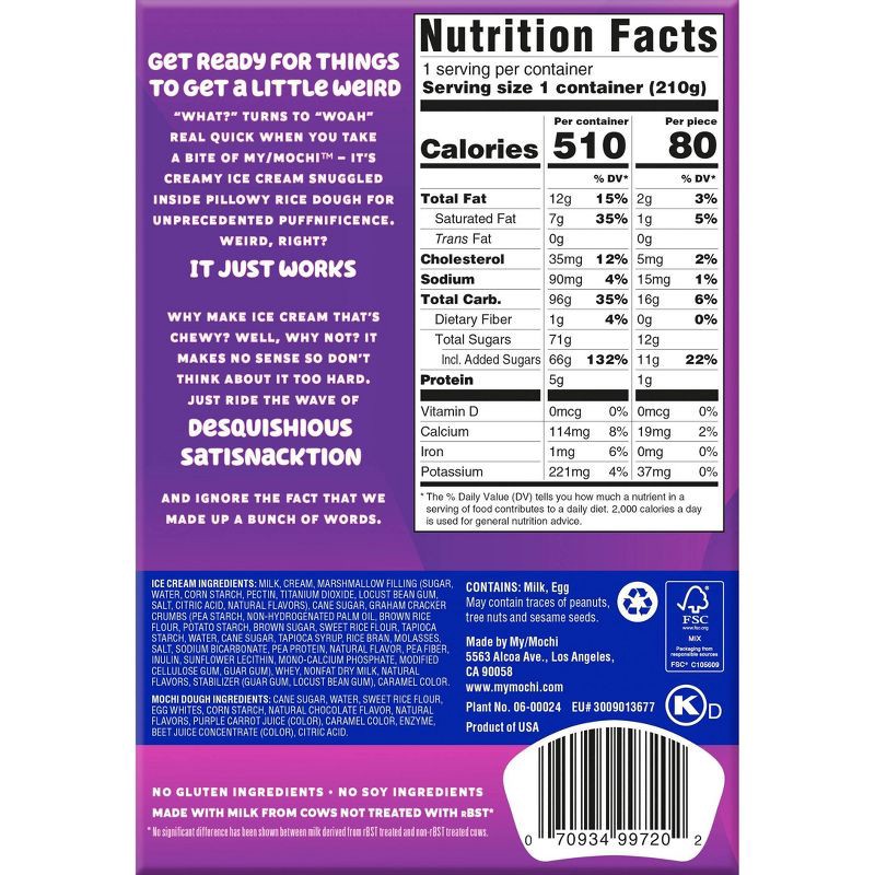 slide 3 of 6, My/Mochi Strawberry Ice Cream - 6pk, 6 ct