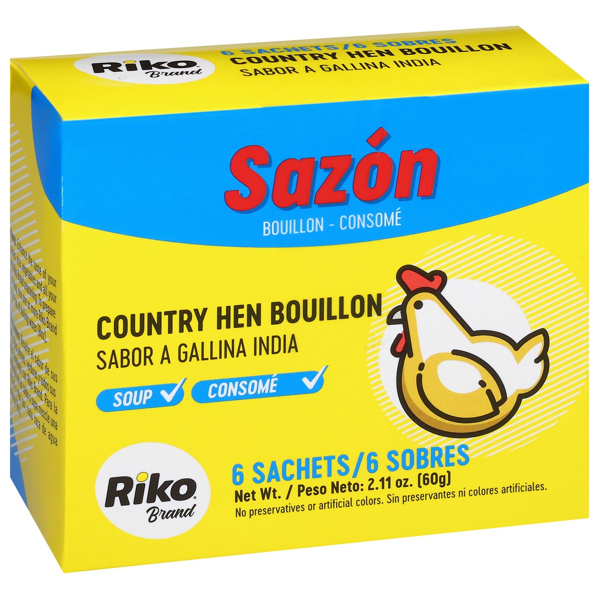 slide 2 of 4, Sazón Country Hen Bouillon 6 Each, 60 gram