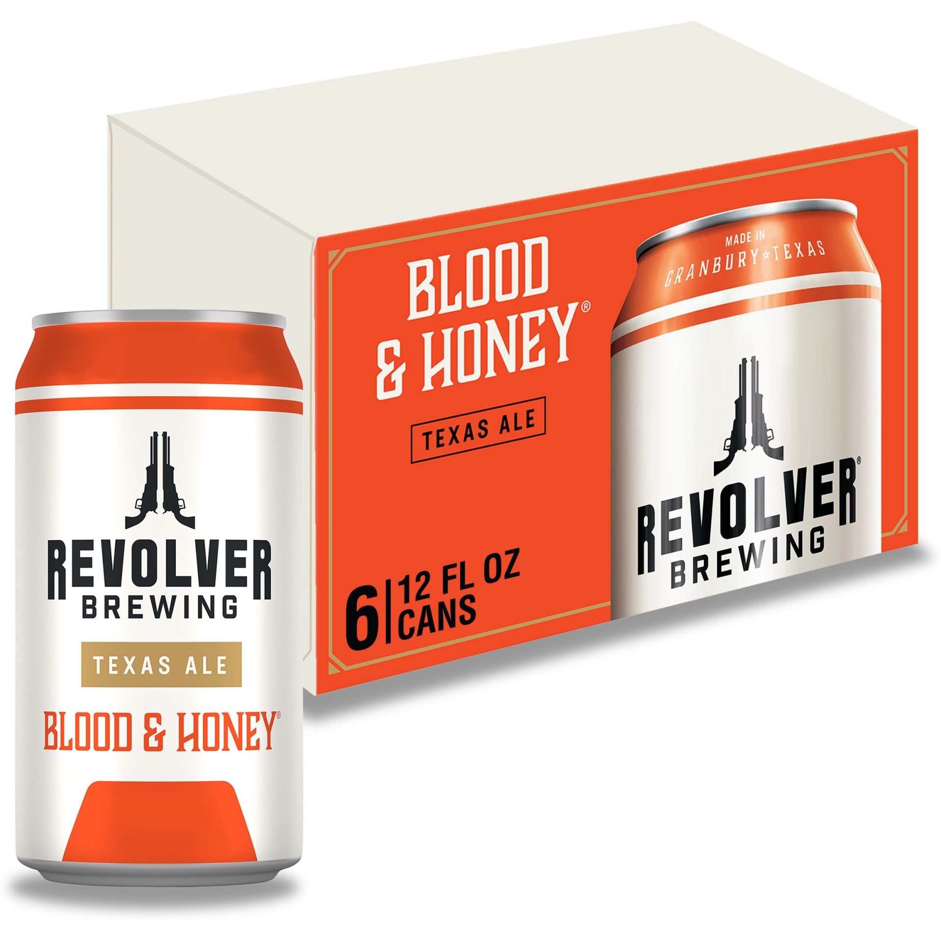 slide 1 of 4, Revolver Brewing Revolver Blood & Honey Ale Beer - 6pk/12 fl oz Cans, 6 ct; 12 fl oz
