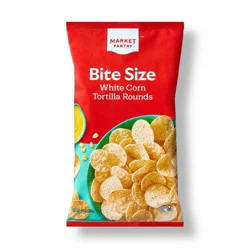 White Corn Tortilla Rounds Bite Size - 13oz - Market Pantry™
