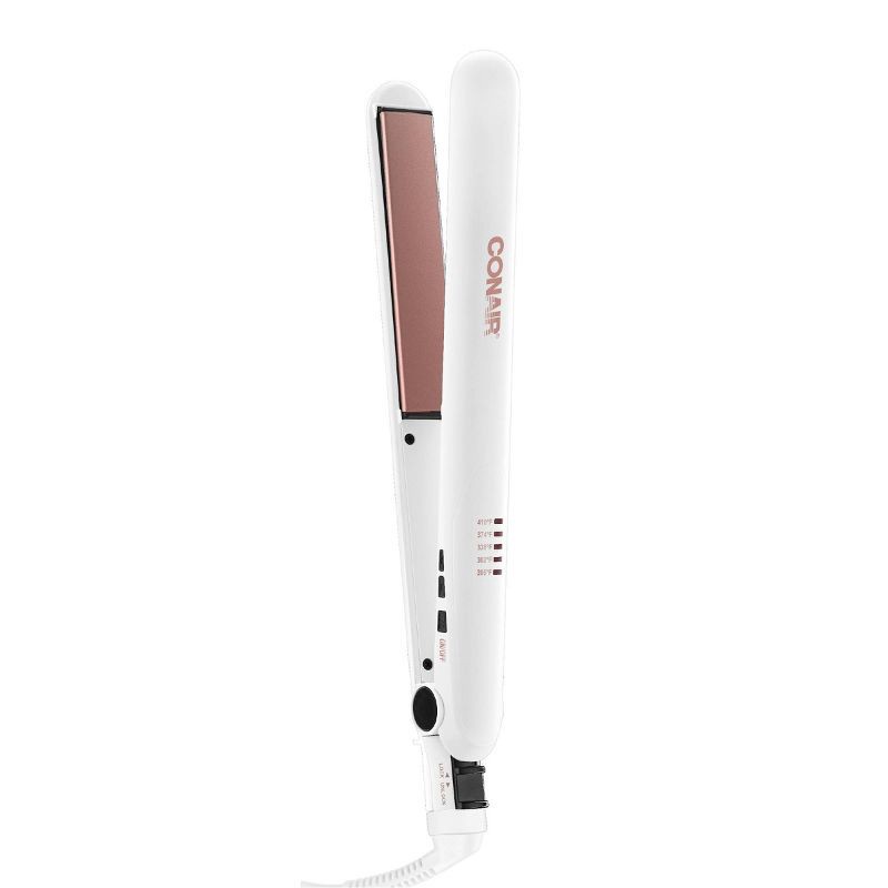 slide 2 of 8, Conair Double Ceramic Flat Iron - White - 1", 1 ct