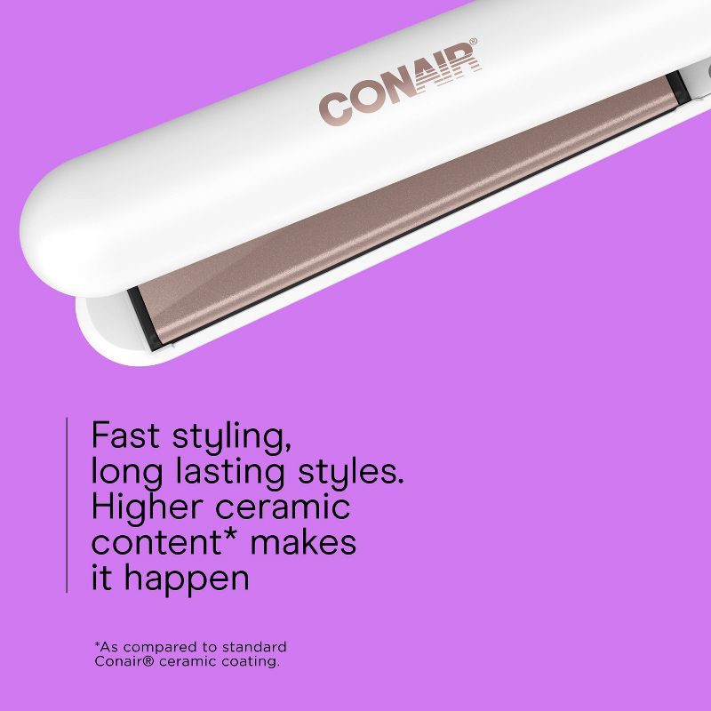 slide 3 of 9, Conair Double Ceramic Flat Iron - 1", 1 ct