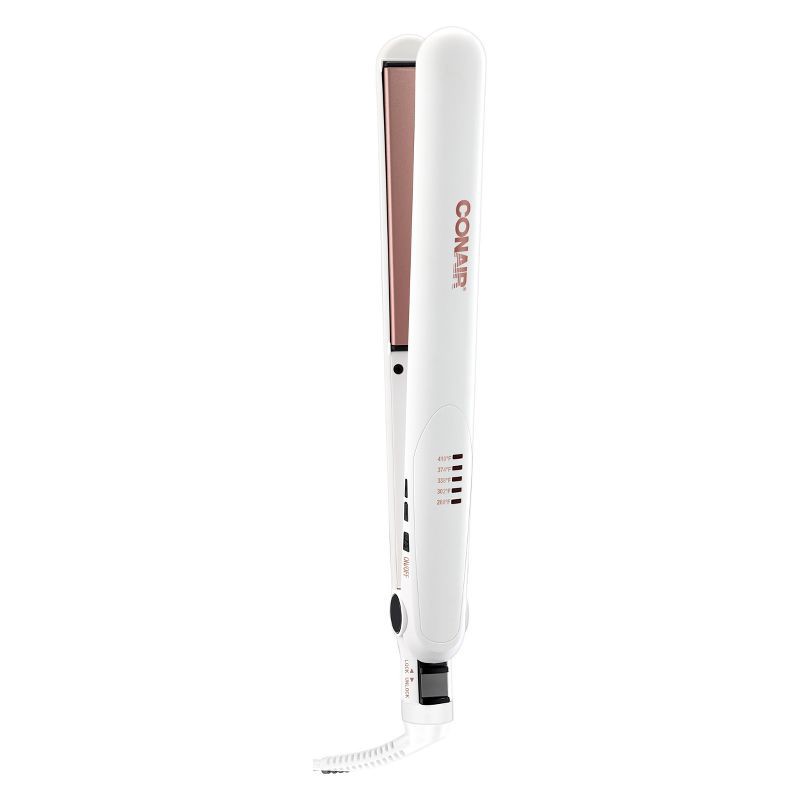 slide 1 of 8, Conair Double Ceramic Flat Iron - White - 1", 1 ct