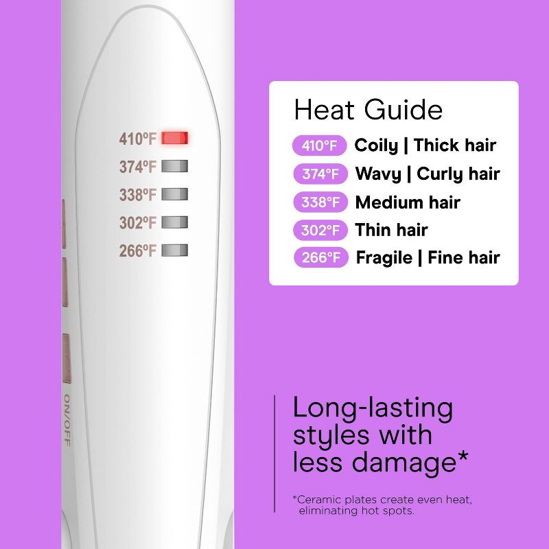 slide 4 of 9, Conair Double Ceramic Flat Iron - 1", 1 ct