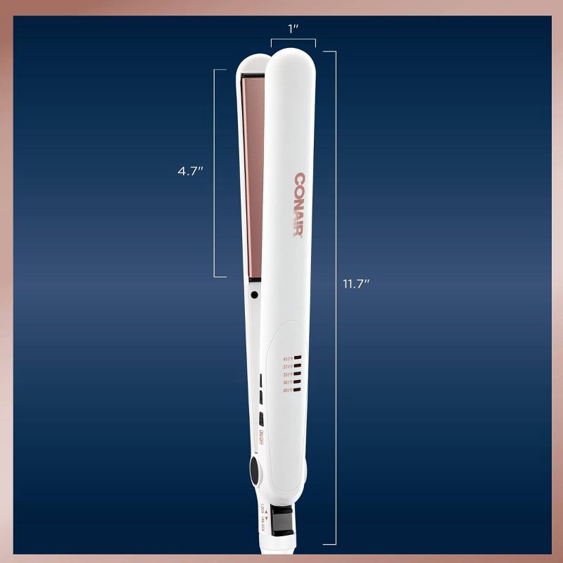 slide 6 of 8, Conair Double Ceramic Flat Iron - White - 1", 1 ct