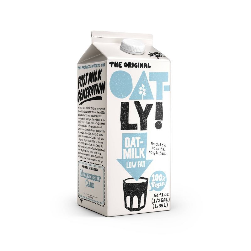 slide 3 of 5, OATLY! Oatly Oatmilk Low Fat Chilled Non-Dairy Milk - 64 fl oz, 64 fl oz