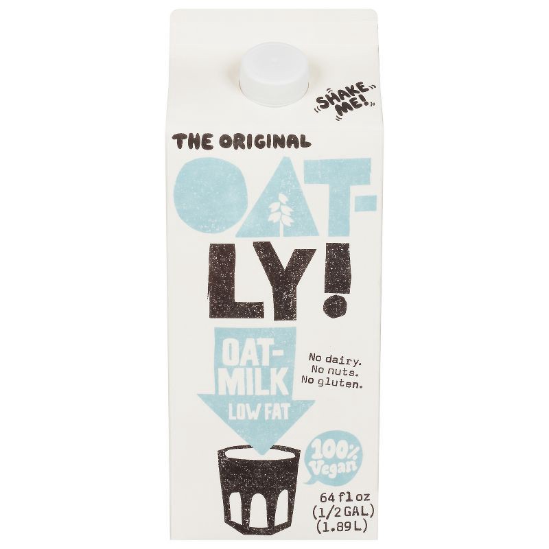 slide 1 of 5, OATLY! Oatly Oatmilk Low Fat Chilled Non-Dairy Milk - 64 fl oz, 64 fl oz