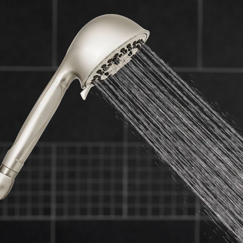 slide 2 of 7, 7 Mode Power Pulse Hand Held Single Shower Head Brushed Nickel - Waterpik, 1 ct