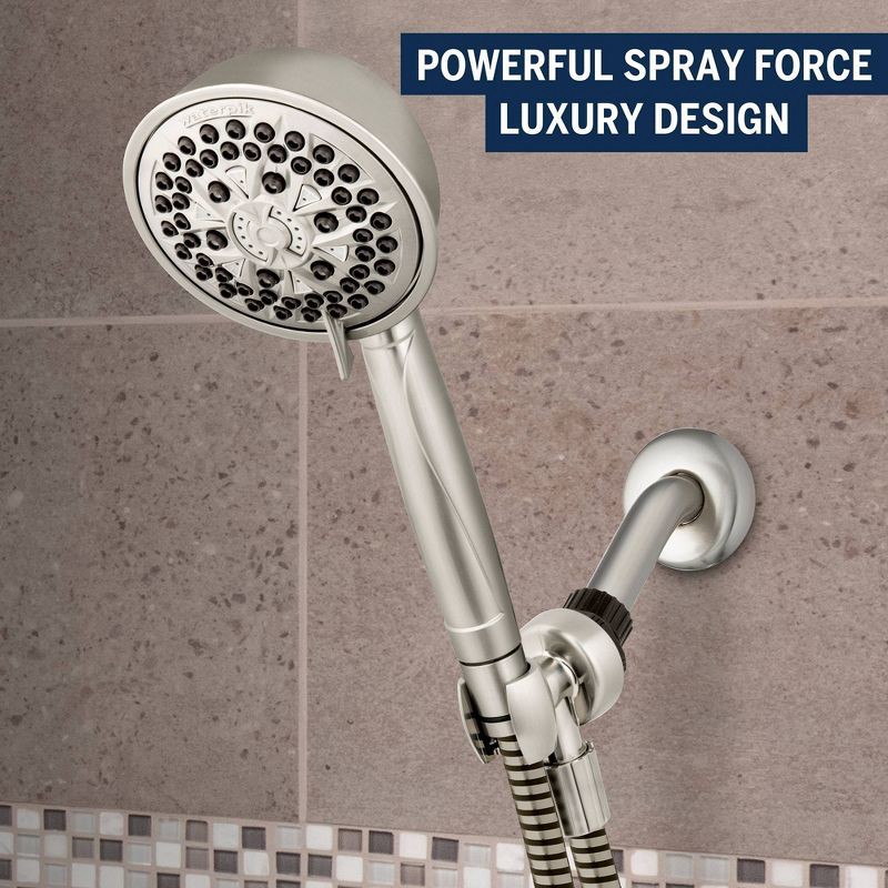 slide 6 of 7, 7 Mode Power Pulse Hand Held Single Shower Head Brushed Nickel - Waterpik, 1 ct