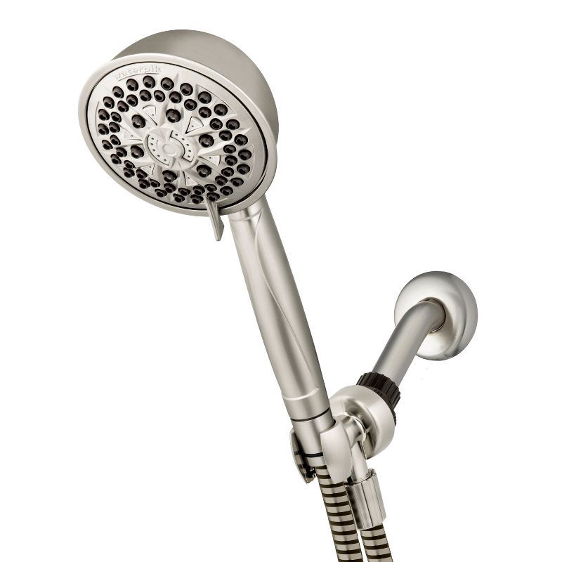 slide 1 of 7, 7 Mode Power Pulse Hand Held Single Shower Head Brushed Nickel - Waterpik, 1 ct