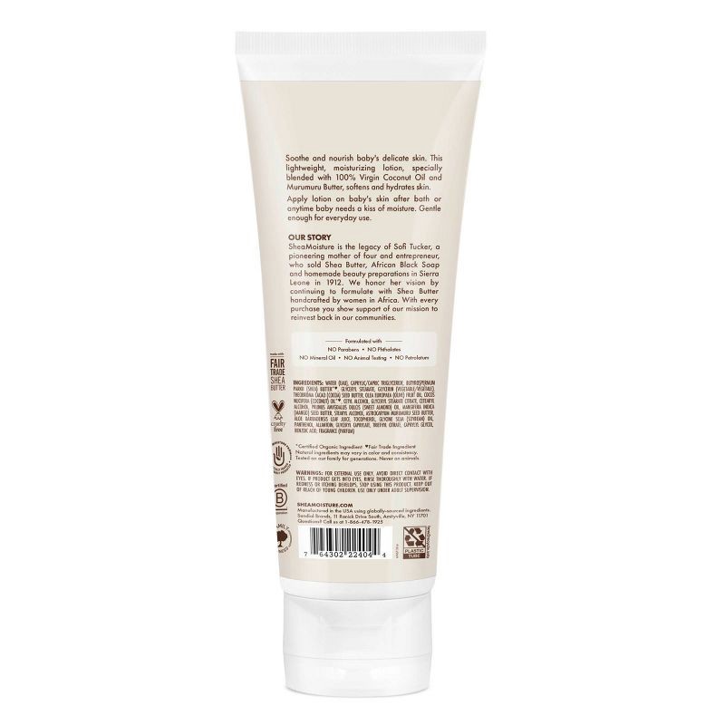 slide 2 of 8, SheaMoisture Baby Lotion 100% Virgin Coconut Oil Hydrate & Nourish for Delicate Skin - 8 fl oz, 8 fl oz