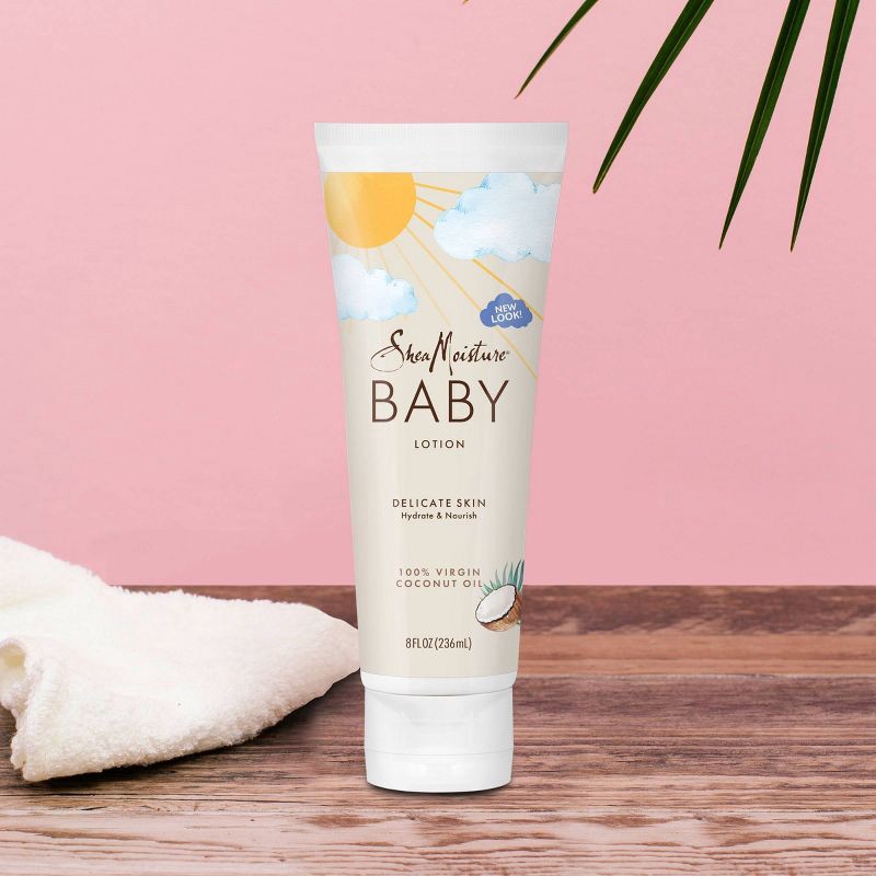 slide 6 of 8, SheaMoisture Baby Lotion 100% Virgin Coconut Oil Hydrate & Nourish for Delicate Skin - 8 fl oz, 8 fl oz
