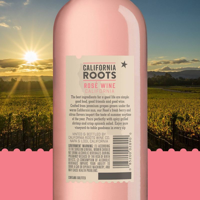 slide 4 of 4, Rosé Wine - 750ml Bottle - California Roots™, 750 ml