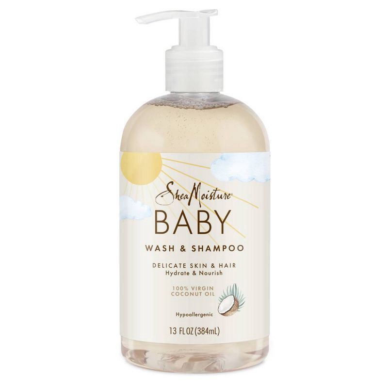 slide 2 of 6, SheaMoisture Baby Wash & Shampoo 100% Virgin Coconut Oil Hydrate & Nourish for Delicate Skin - 13 fl oz, 13 fl oz