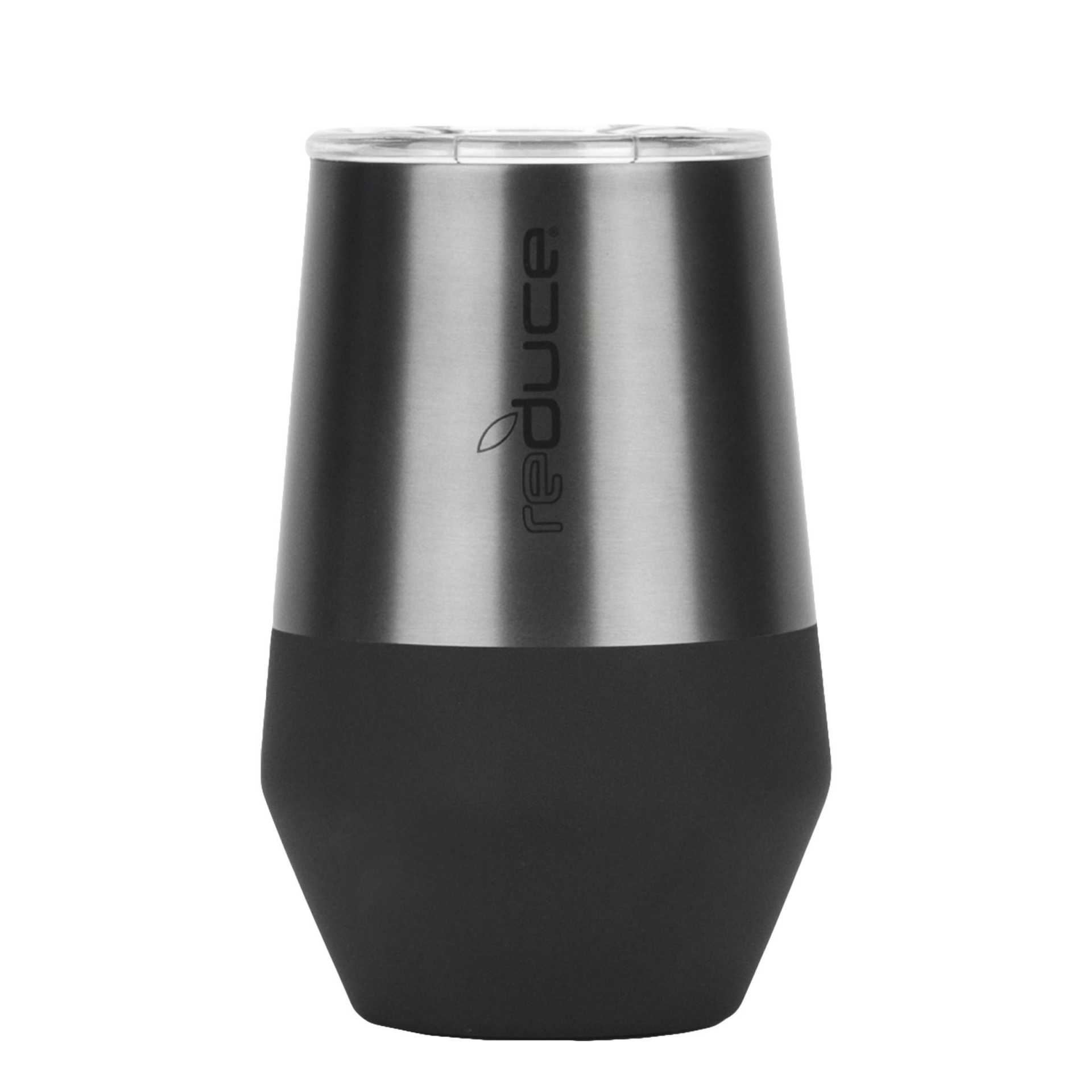 slide 1 of 4, Reduce 12oz Stainless Steel Wine Tumbler Charcoal, 12 oz