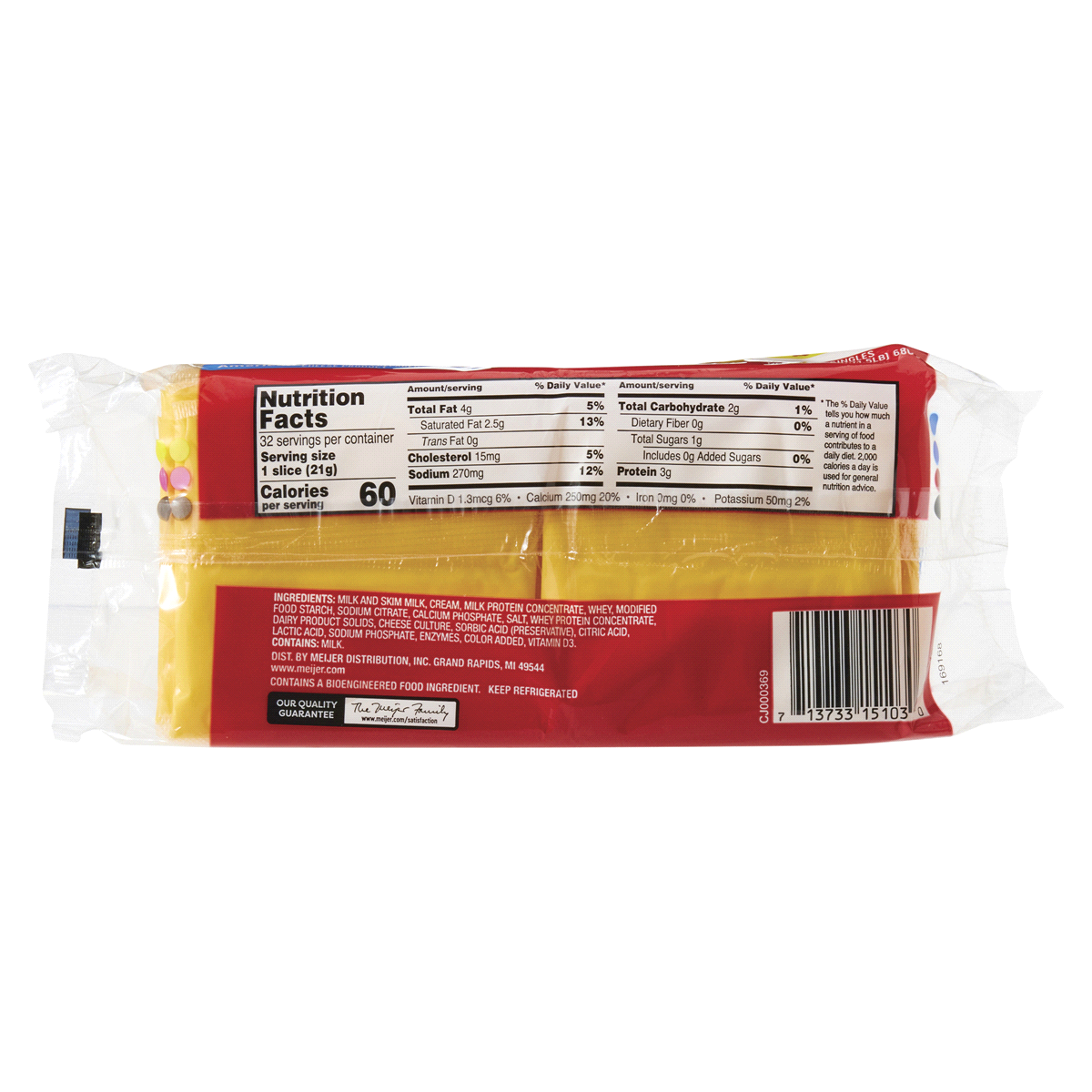 slide 5 of 9, Meijer American Cheese Singles, Twin Pack, 24 oz