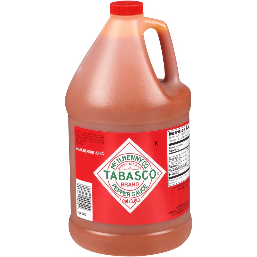 slide 1 of 6, Tabasco Hot Sauce Gal, 1 gal