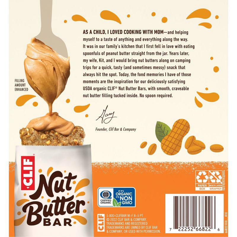 slide 8 of 9, CLIF Nut Butter Filled Peanut Butter Energy Bar Organic - 7g Protein - 8.8oz/5pk, 7 gram, 8.8 oz, 5 ct