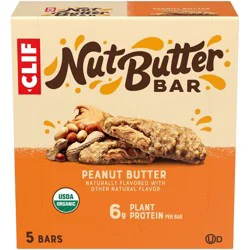 CLIF Nut Butter Filled Peanut Butter Energy Bar Organic - 7g Protein - 8.8oz/5pk