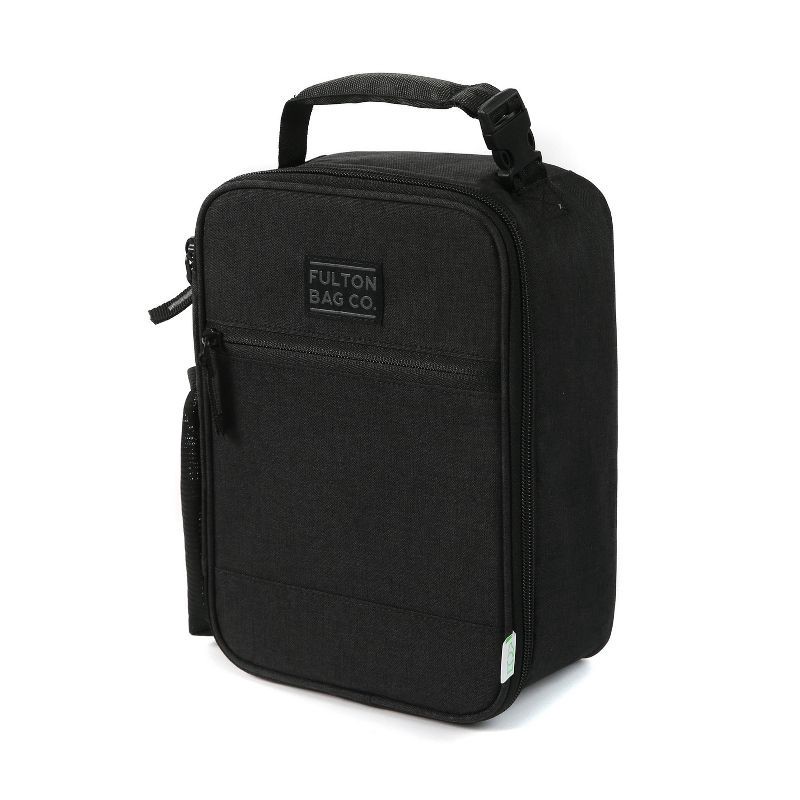 slide 2 of 18, Fulton Bag Co. Upright Lunch Bag - Black: BPA-Free, Solid Pattern, Zipper Closure, 1 ct