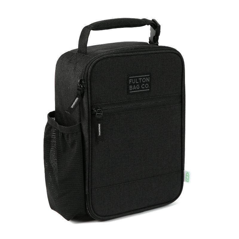 slide 3 of 18, Fulton Bag Co. Upright Lunch Bag - Black: BPA-Free, Solid Pattern, Zipper Closure, 1 ct
