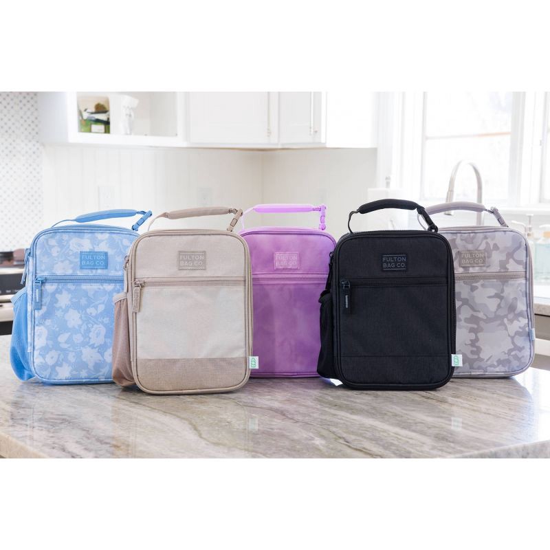 slide 16 of 18, Fulton Bag Co. Upright Lunch Bag - Black: BPA-Free, Solid Pattern, Zipper Closure, 1 ct