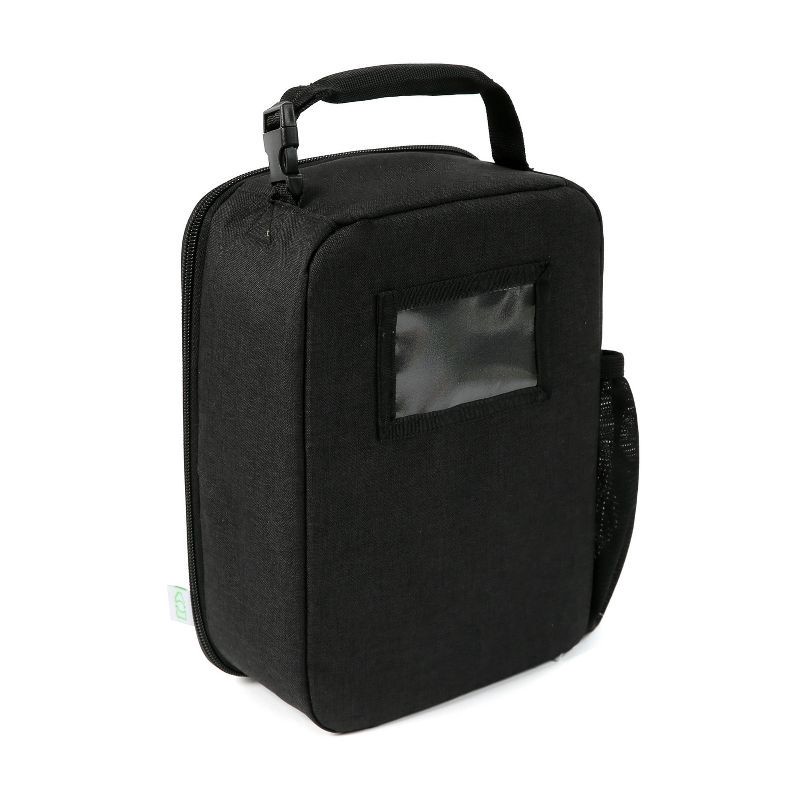 slide 4 of 18, Fulton Bag Co. Upright Lunch Bag - Black: BPA-Free, Solid Pattern, Zipper Closure, 1 ct