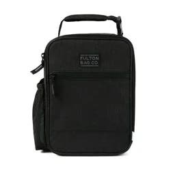 Fulton Bag Co. Upright Lunch Bag - Black: BPA-Free, Solid Pattern, Zipper Closure