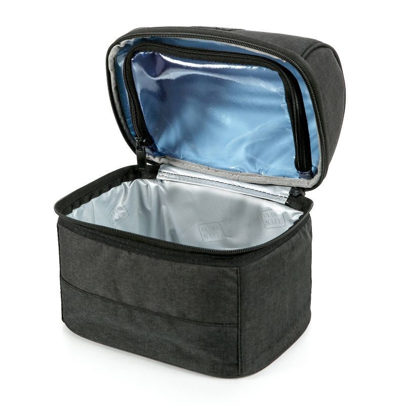 slide 6 of 9, Fulton Bag Co. Dual Compartment Lunch Bag - Black, 1 ct