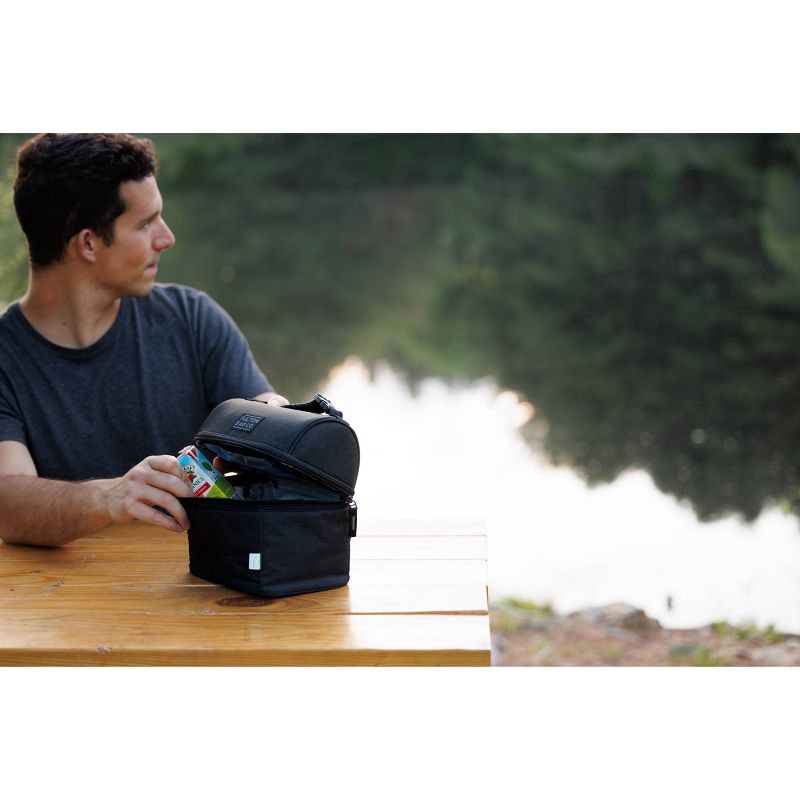 Fulton Bag Co. Dual Compartment Lunch Bag - Black