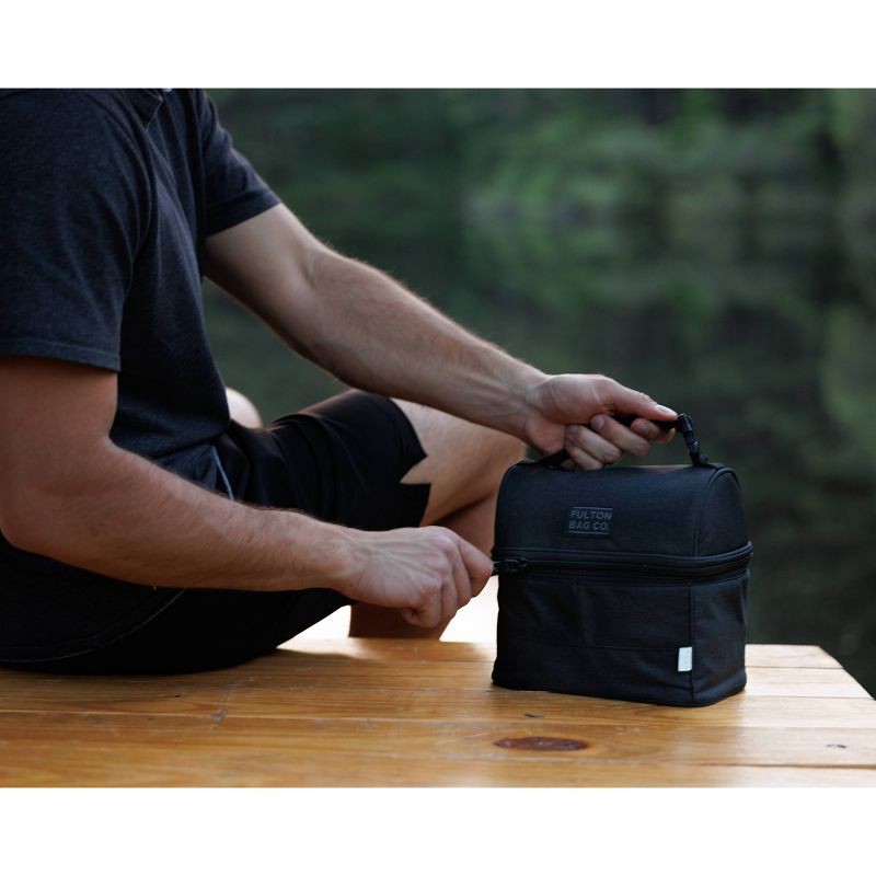 Fulton Bag Co. Dual Compartment Lunch Bag - Black