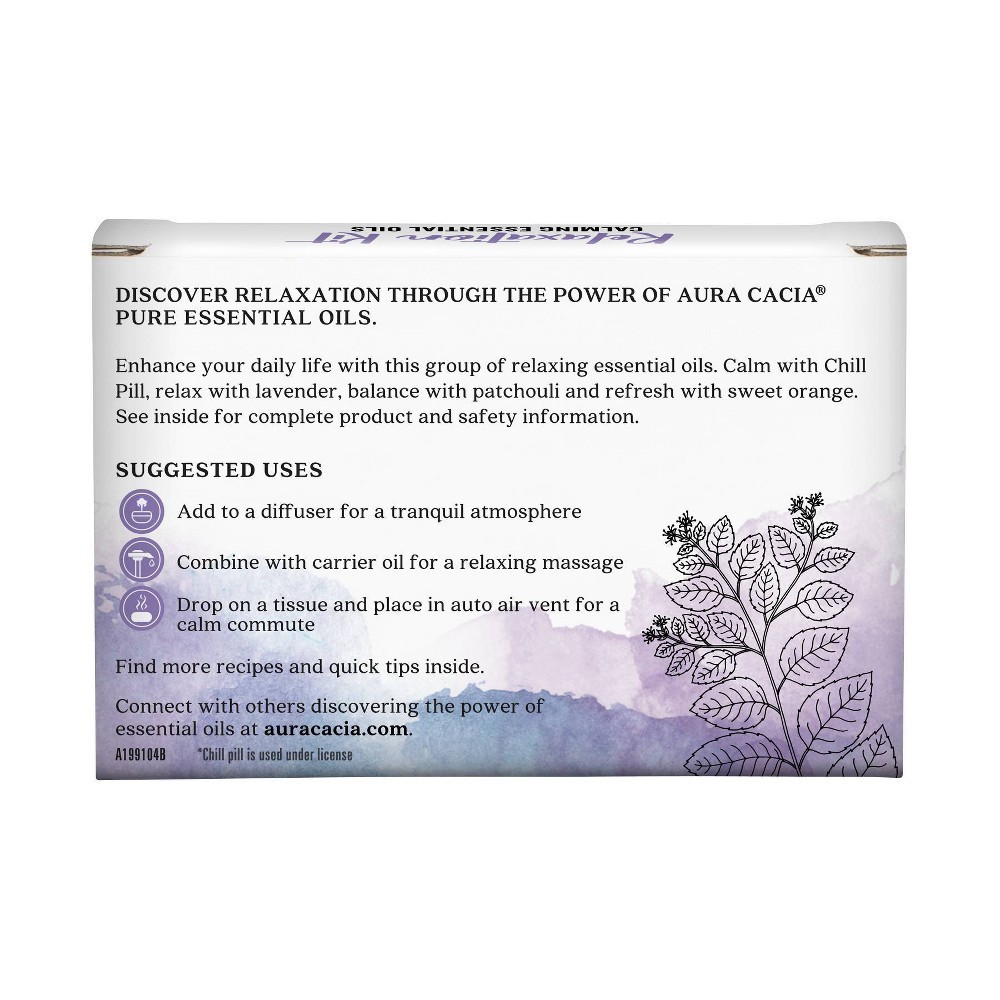 slide 4 of 8, Aura Cacia Discover Relaxation Kit - 4ct/0.25 fl oz each, 4 ct, 0.25 fl oz