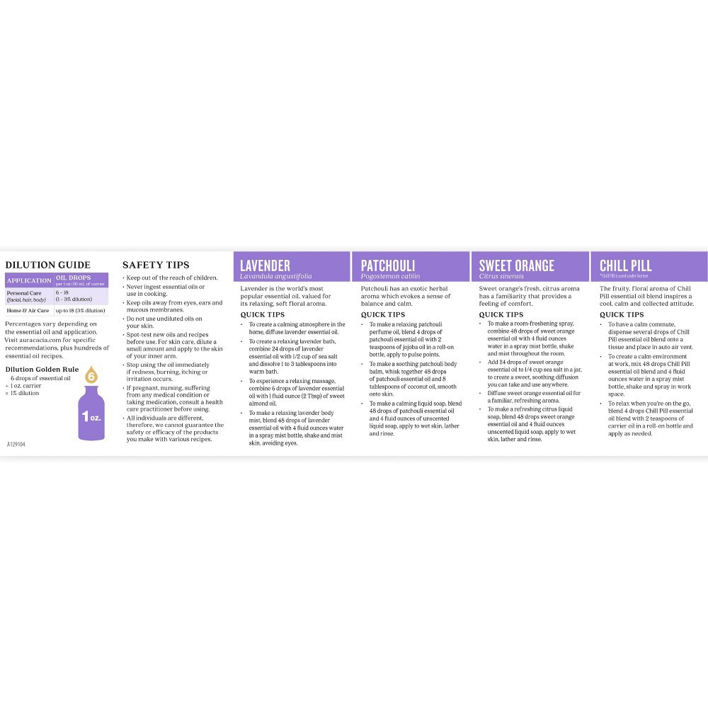 slide 3 of 8, Aura Cacia Discover Relaxation Kit - 4ct/0.25 fl oz each, 4 ct, 0.25 fl oz