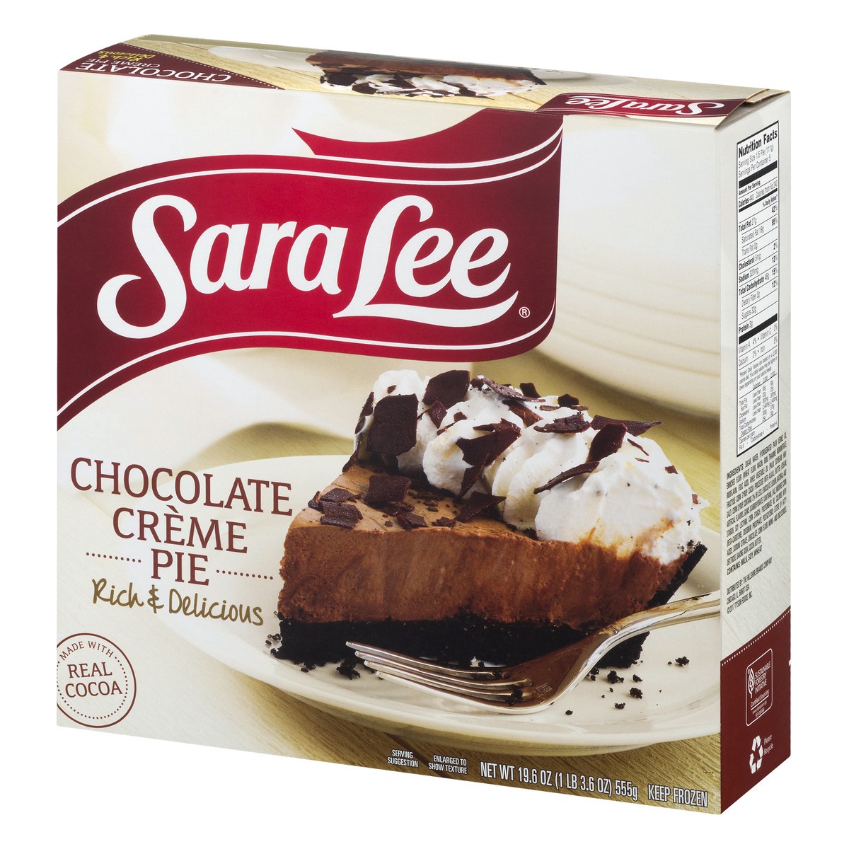 slide 12 of 13, Sara Lee Crème Pie Chocolate 19.6oz, 19.6 oz