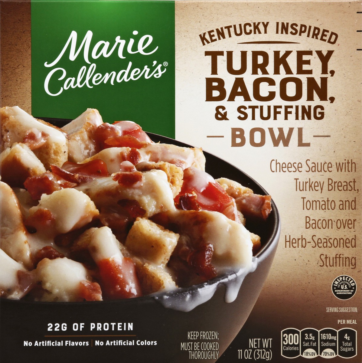 slide 4 of 10, Marie Callender's Turkey, Bacon & Stuffing Bowl 11 oz, 11 oz