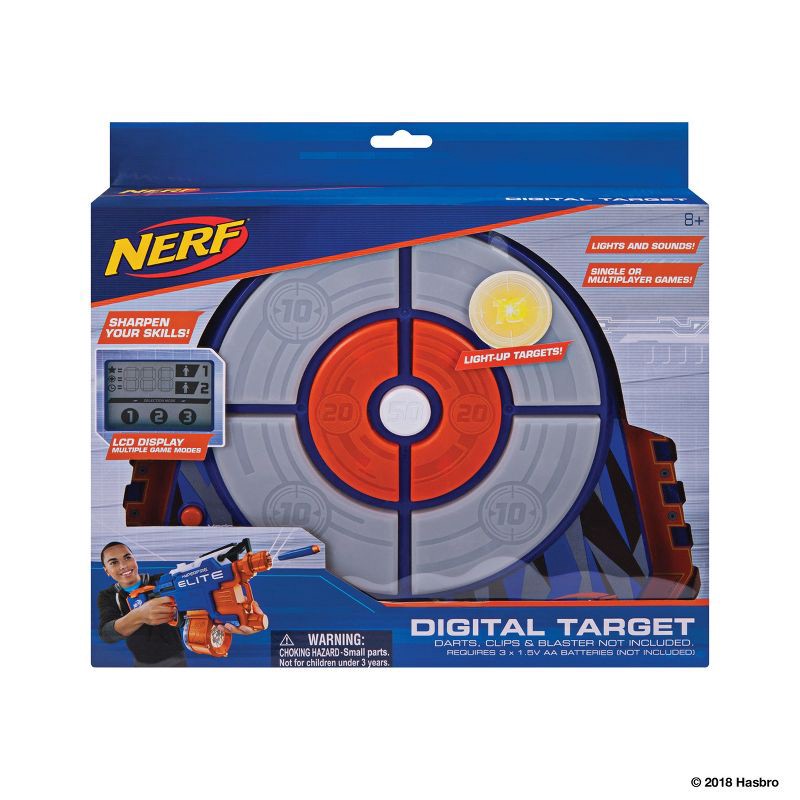 slide 2 of 11, NERF Elite Digital Light-Up Target, 1 ct