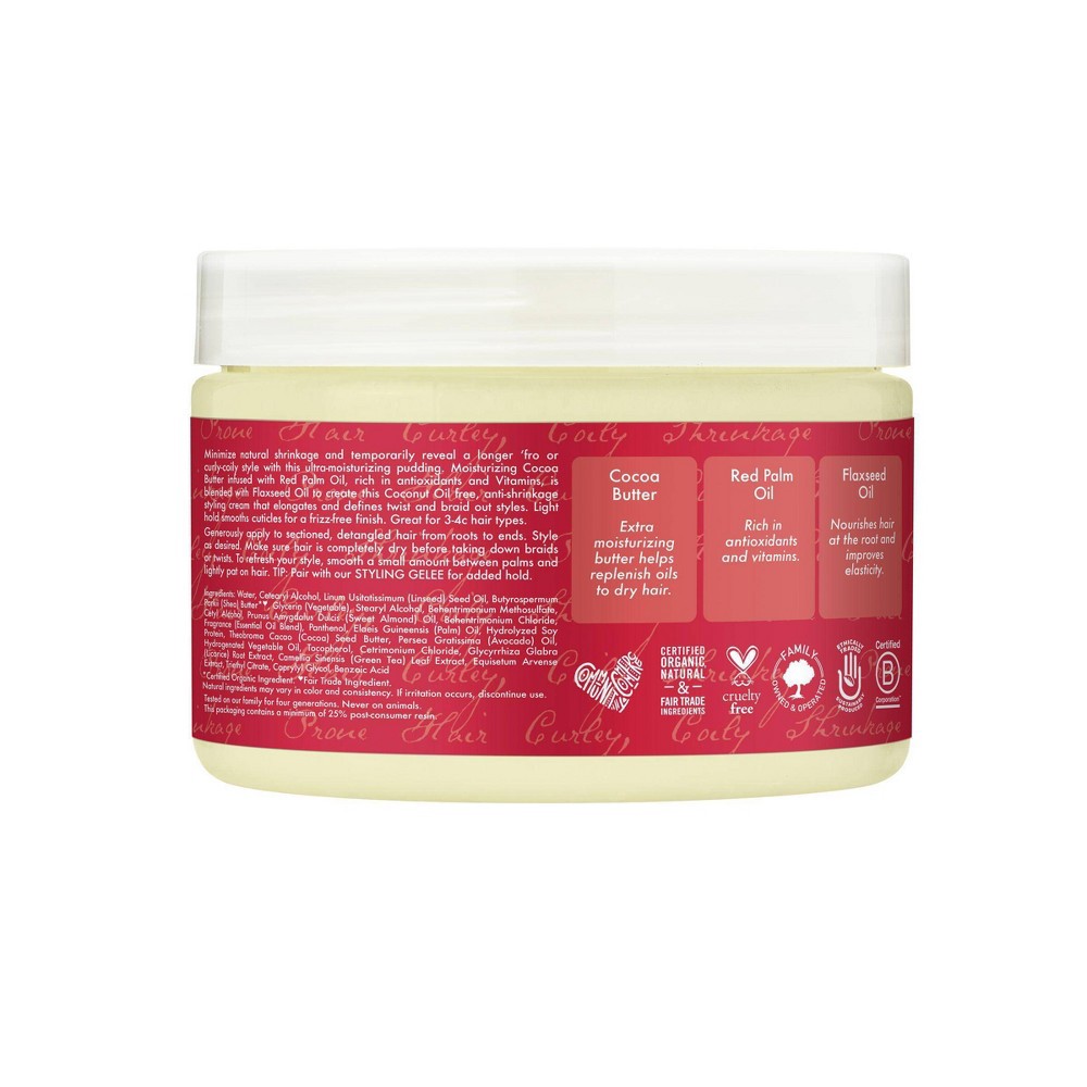 slide 3 of 6, SheaMoisture Red Palm Oil & Cocoa Butter Curl Stretch Pudding - 12oz, 12 oz