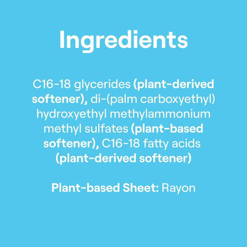 slide 3 of 7, Seventh Generation Fabric Softener Sheets Free & Clear - 80ct, 80 ct