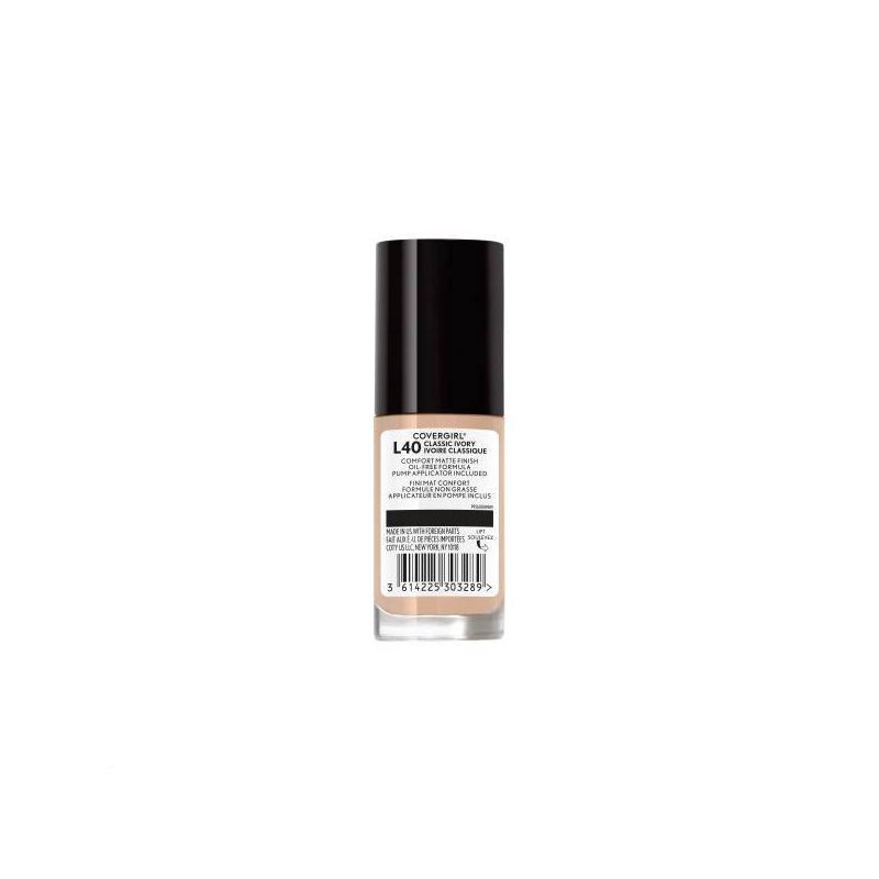 slide 4 of 5, COVERGIRL truBLEND Matte Made Foundation - L40 Classic Ivory - 1.01 fl oz, 1 fl oz