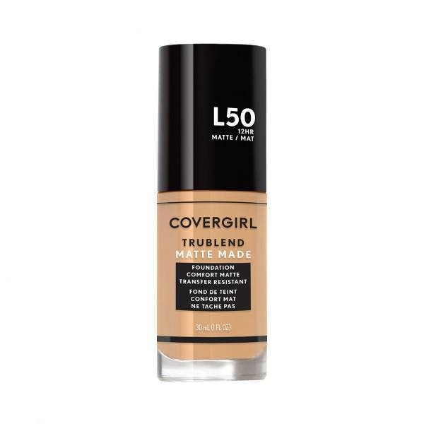 slide 1 of 5, COVERGIRL truBLEND Matte Made Foundation - L50 Fair Beige, 1.01 fl oz