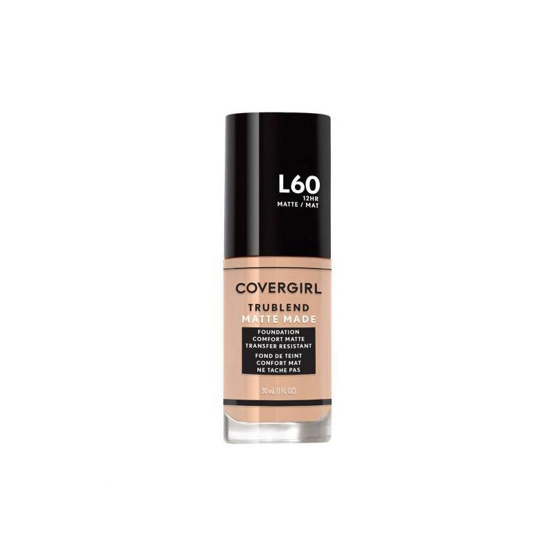 slide 1 of 5, COVERGIRL truBLEND Matte Made Foundation - L60 Light Nude - 1.01 fl oz, 1 fl oz